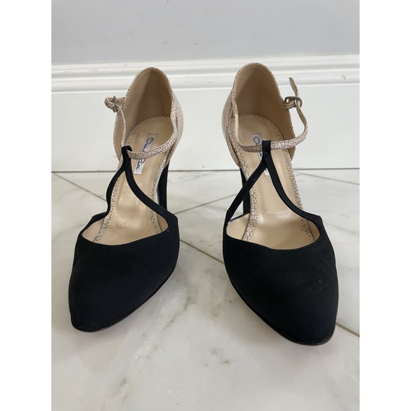 Oscar De La Renta Color block Beige And Black Heels Women’s EU 40 Or US 9-9.5 - Picture 3 of 11